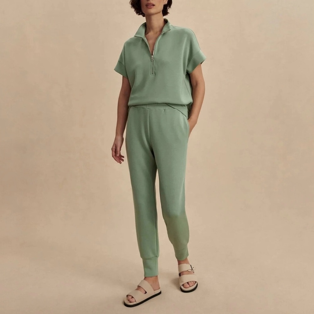 NWT Varley Doublesoft The Slim Cuff Pant 27.5 Size L Loden Frost Green - Picture 2 of 13